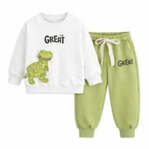Kids' Dinosaur-Print Sweatshirt Set