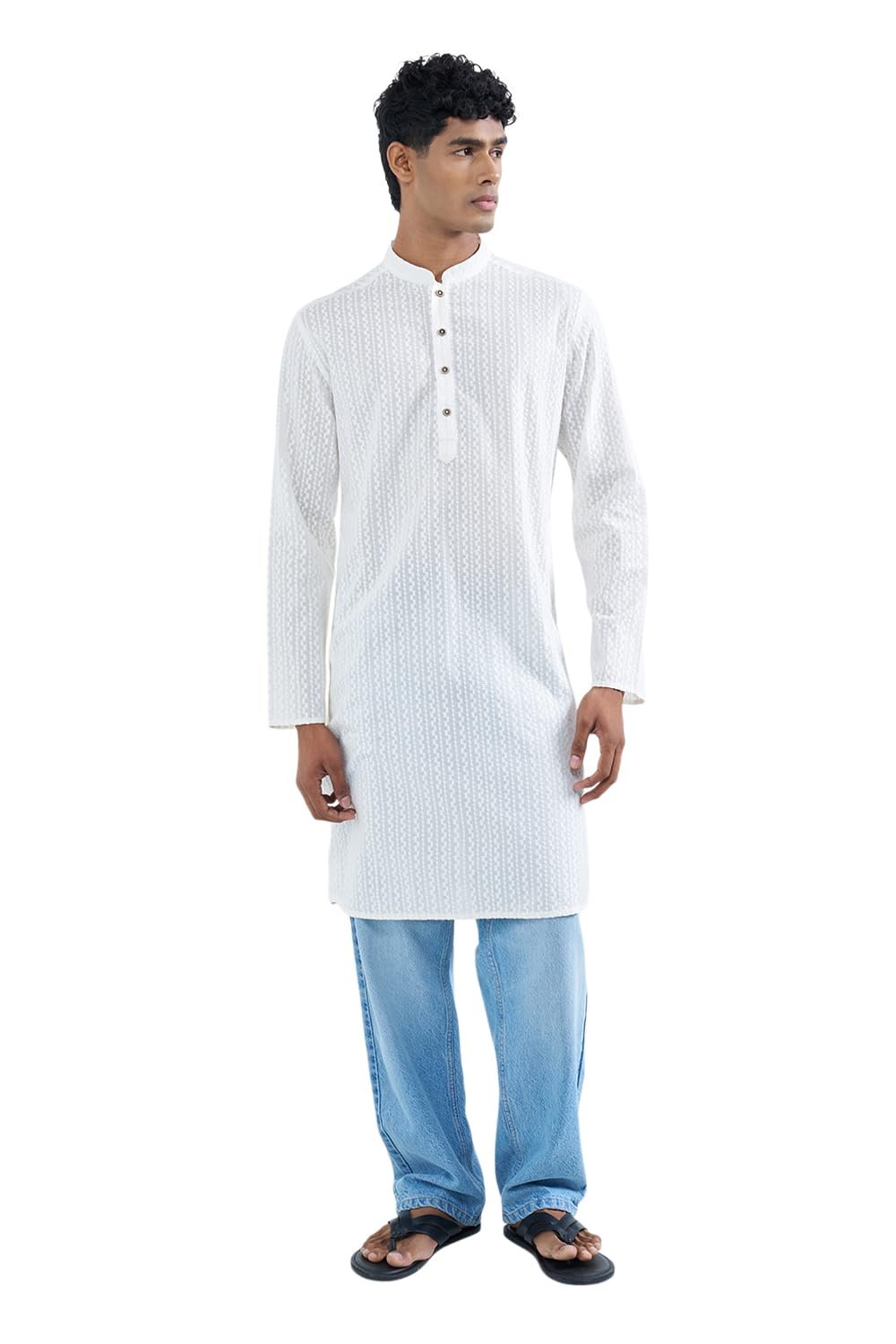 Men's 100% Cotton Long Kurta