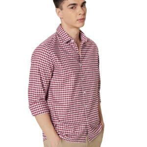 Men's Checkered Cotton Casual Shirt